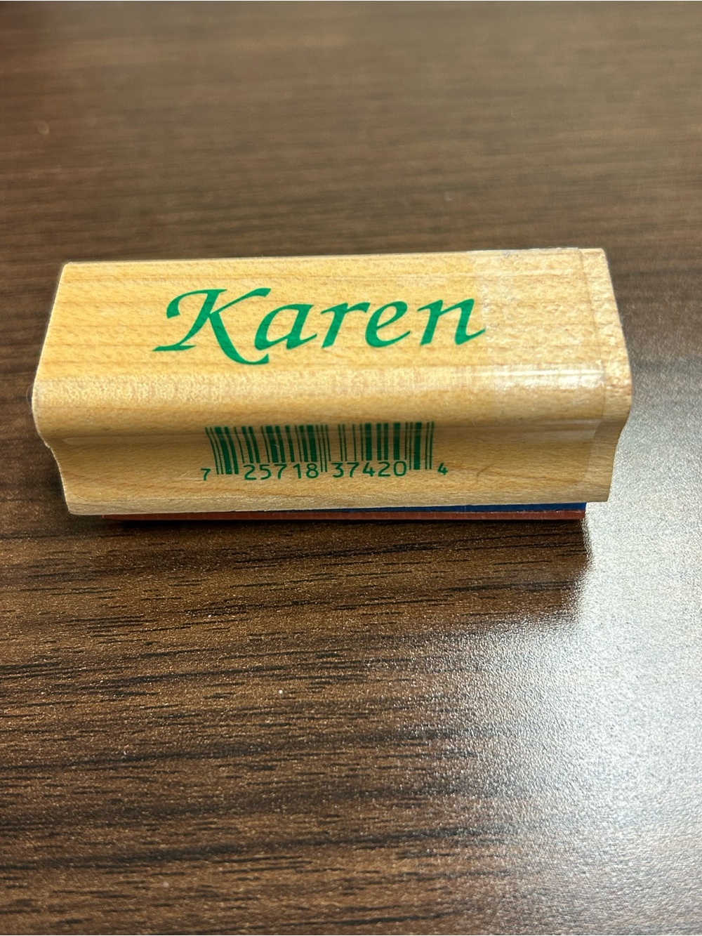 Personalized 'Karen' Wooden Name Stamp